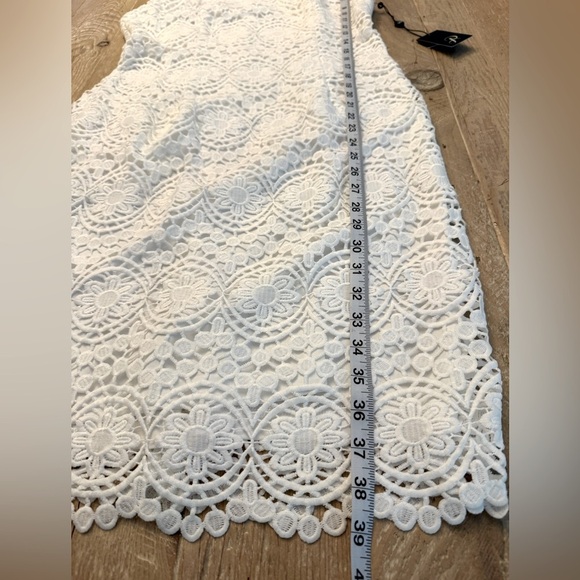 Adrianna Papell white lace lined special occasion dress sz 8 NWT - Picture 2 of 9